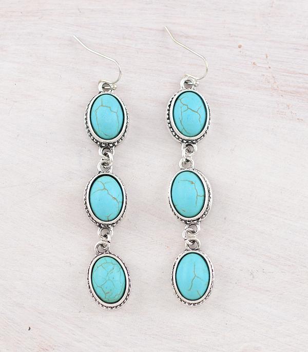 New Arrival :: Wholesale Tipi Brand Turquoise Drop Earrings