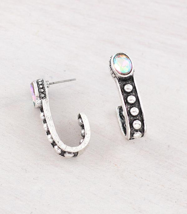 New Arrival :: Wholesale Western Studded Hoop Earrings