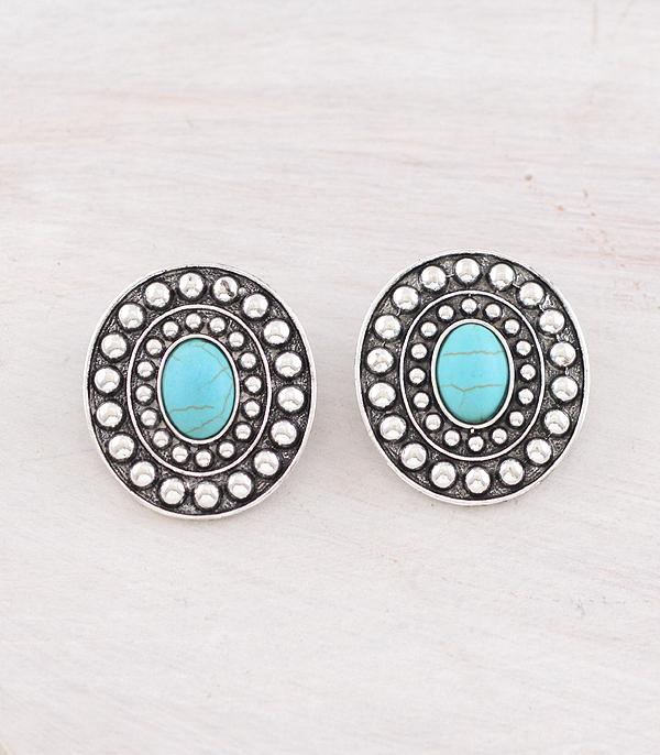New Arrival :: Wholesale Tipi Brand Turquoise Concho Earrings