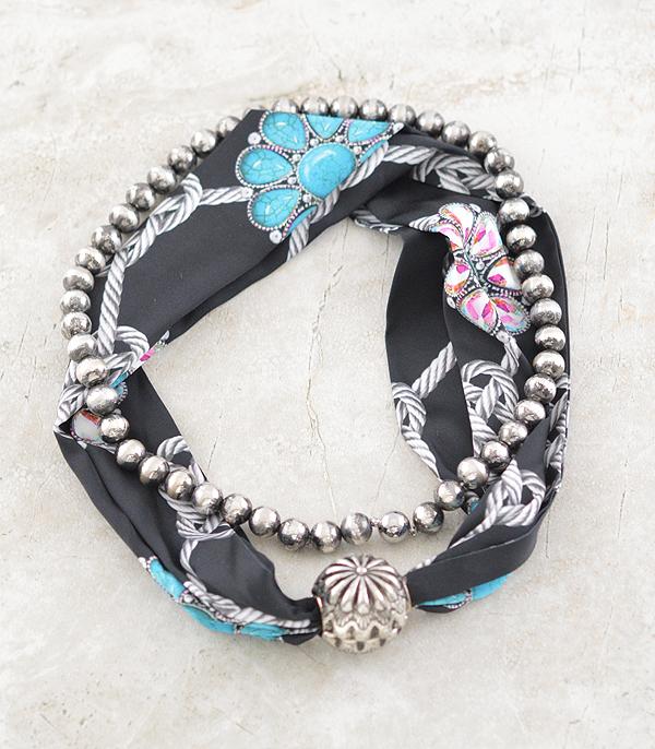 New Arrival :: Wholesale Trending Western Scarf Necklace Set