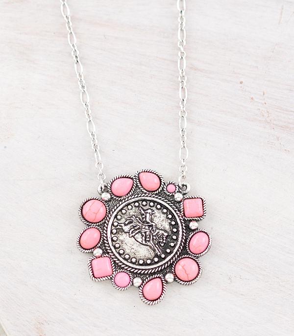 WHAT'S NEW :: Wholesale Western Cowboy Concho Pendant Necklace