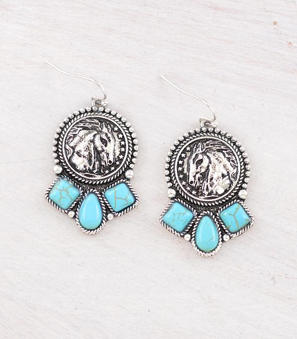 WHAT'S NEW :: Wholesale Western Horse Turquoise Earrings 