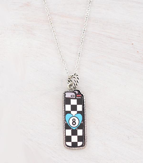 WHAT'S NEW :: Wholesale Western Checkered Lighter Necklace
