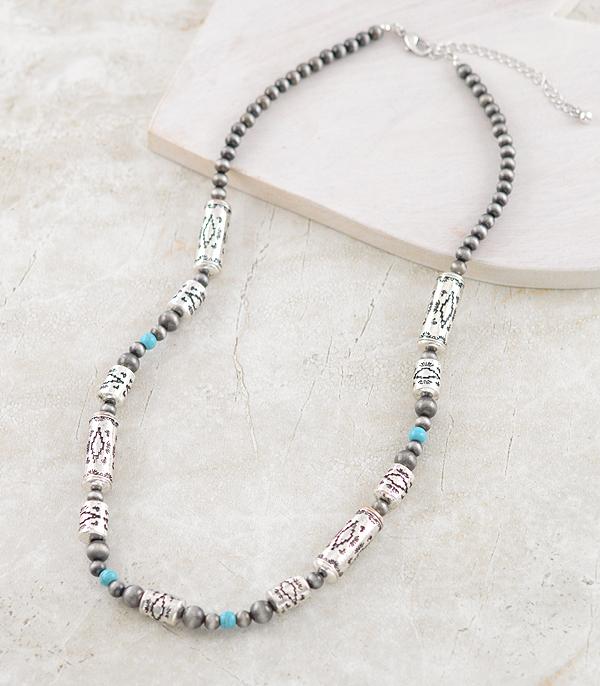 New Arrival :: Wholesale Western Aztec Navajo Pearl Necklace