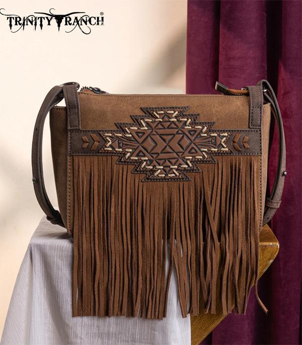 New Arrival :: Wholesale Aztec Tooled Fringe Backpack