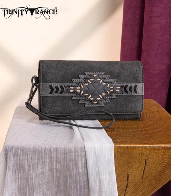 New Arrival :: Wholesale Trinity Ranch Aztec Tooled Wallet