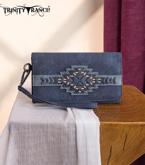 New Arrival :: Wholesale Trinity Ranch Aztec Tooled Wallet