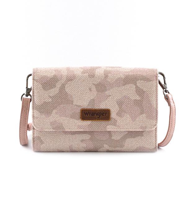 New Arrival :: Wholesale Wrangler Camo Print Clutch Crossbody Bag