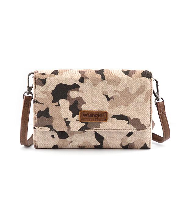 New Arrival :: Wholesale Wrangler Camo Print Clutch Crossbody Bag