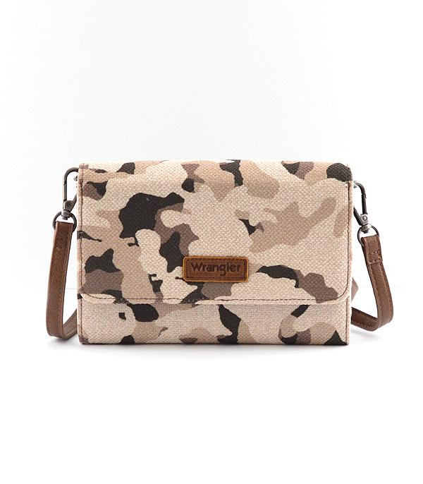 WHAT'S NEW :: Wholesale Wrangler Camo Print Clutch Crossbody Bag