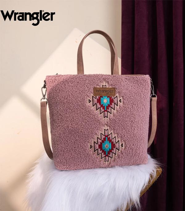 MONTANAWEST BAGS :: WESTERN PURSES :: Wholesale Wrangler Sherpa Aztec Tote