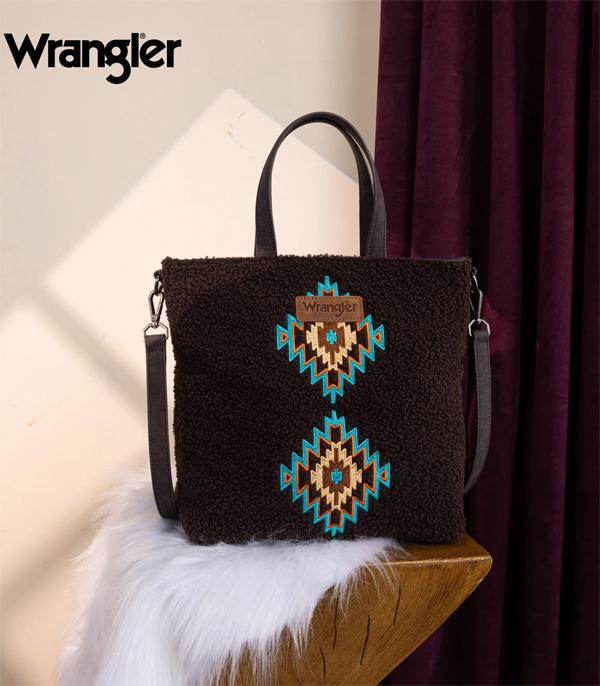 MONTANAWEST BAGS :: WESTERN PURSES :: Wholesale Wrangler Sherpa Aztec Tote