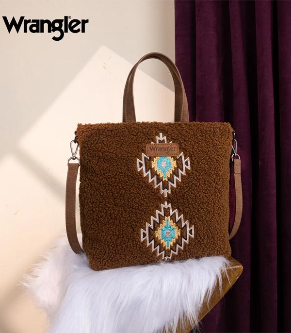 MONTANAWEST BAGS :: WESTERN PURSES :: Wholesale Wrangler Sherpa Aztec Tote