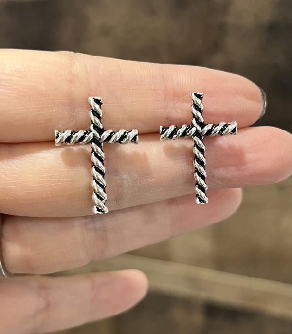 New Arrival :: Wholesale Western Cross Rope Earrings