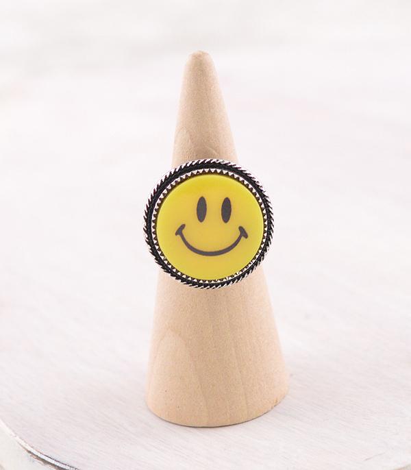 RINGS :: Wholesale Tipi Brand Smile Face Concho Ring