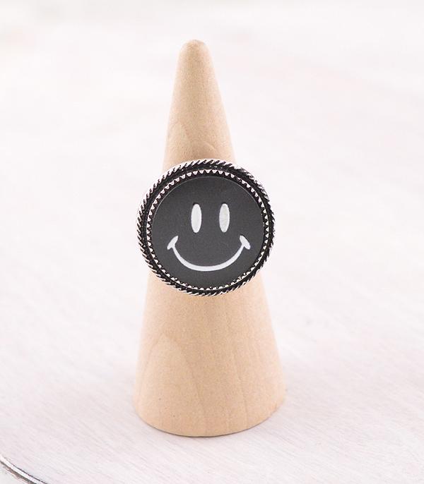 RINGS :: Wholesale Tipi Brand Smile Face Concho Ring