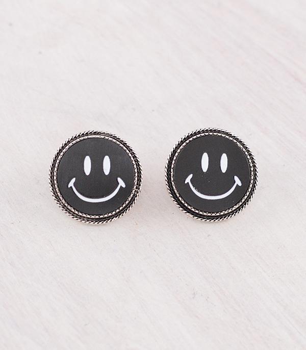 New Arrival :: Wholesale Tipi Brand Smile Face Concho Earrings