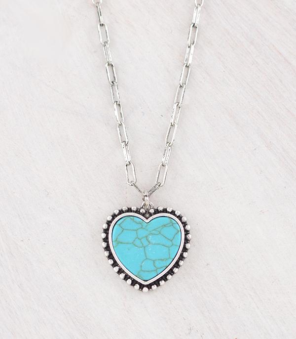 New Arrival :: Wholesale Tipi Brand Turquoise Heart Necklace