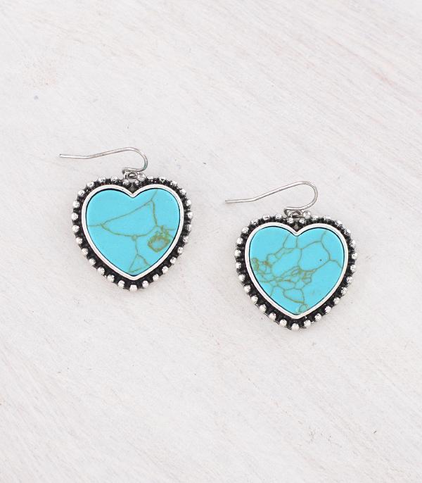 New Arrival :: Wholesale Tipi Brand Turquoise Heart Earrings