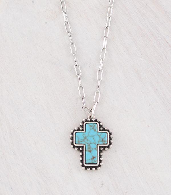 New Arrival :: Wholesale Tipi Brand Turquoise Cross Necklace