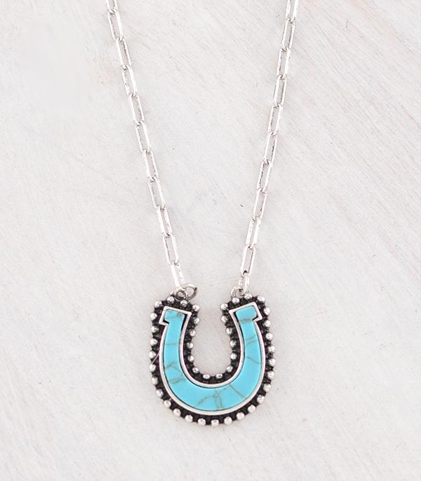 New Arrival :: Wholesale Tipi Brand Turquoise Horseshoe Necklace