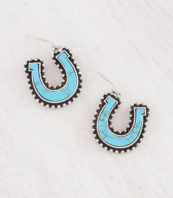 New Arrival :: Wholesale Tipi Brand Turquoise Horseshoe Earrings