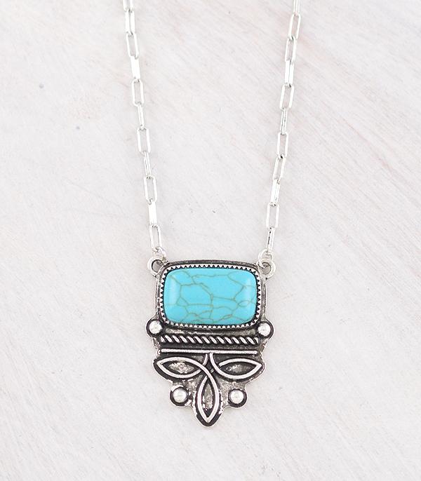 New Arrival :: Wholesale WesternTurquoise Boot Stitch Necklace