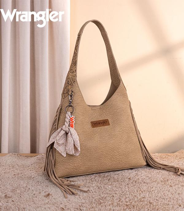 New Arrival :: Wholesale Wrangler Fringe Tooled Hobo Bag