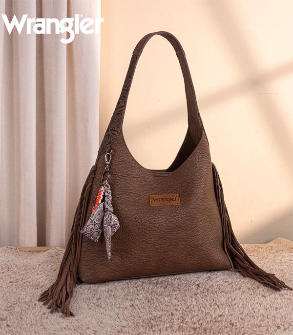 New Arrival :: Wholesale Wrangler Fringe Tooled Hobo Bag