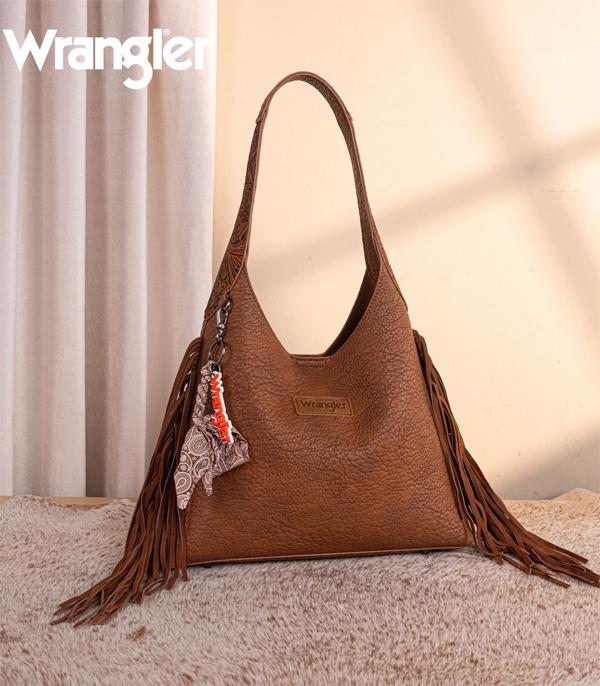 New Arrival :: Wholesale Wrangler Fringe Tooled Hobo Bag