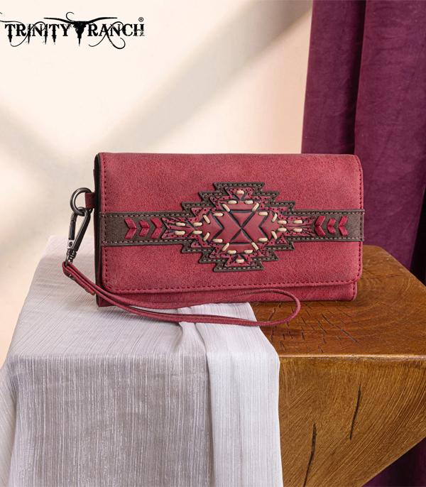 New Arrival :: Wholesale Trinity Ranch Aztec Tooled Wallet