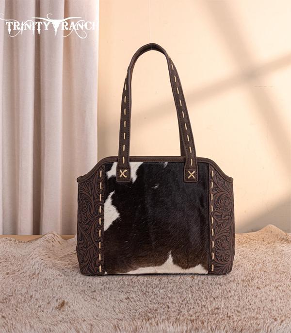 New Arrival :: Wholesale Trinity Ranch Cowhide Tooled Tote Bag