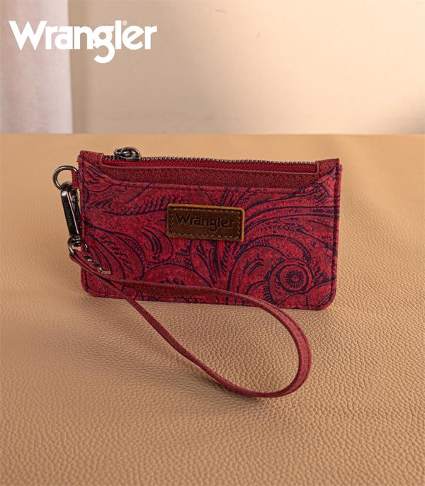 New Arrival :: Wholesale Wrangler Floral Tooled Card Wristlet