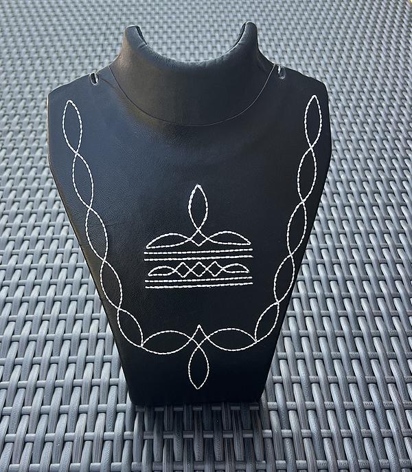 <font color=BLUE>WATCH BAND/ GIFT ITEMS</font> :: GIFT ITEMS :: Wholesale Boot Stitch Leather Necklace Display