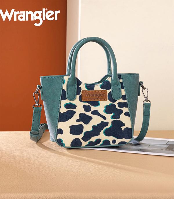 New Arrival :: Wholesale Wrangler Cow Print Mini Tote Crossbody 