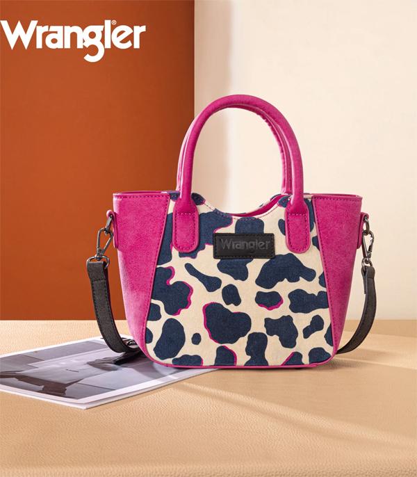 New Arrival :: Wholesale Wrangler Cow Print Mini Tote Crossbody 