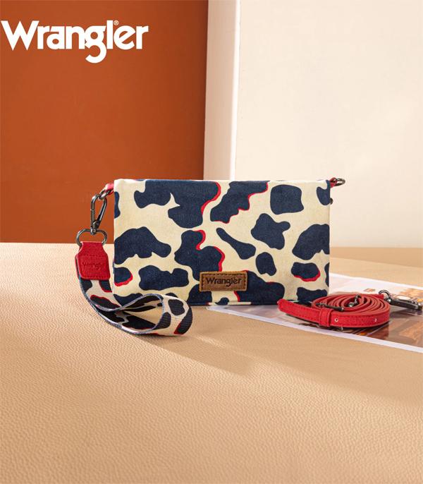 New Arrival :: Wholesale Wrangler Cow Print Wallet Crossbody Bag