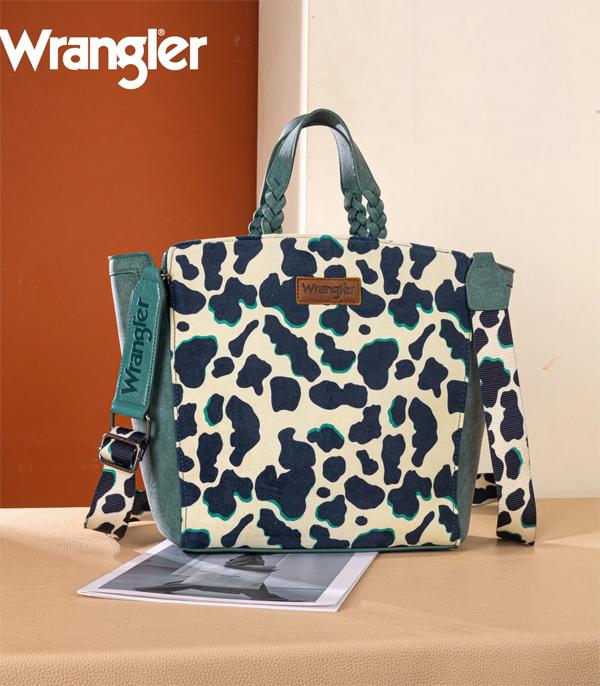 New Arrival :: Wholesale Wrangler Cow Print Tote Crossbody Bag