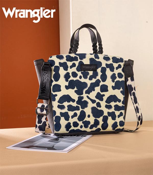 New Arrival :: Wholesale Wrangler Cow Print Tote Crossbody Bag