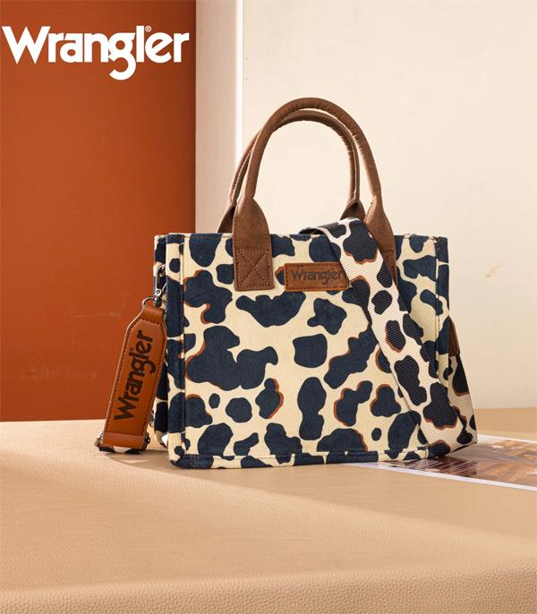 New Arrival :: Wholesale Wrangler Cow Print Tote Crossbody Bag