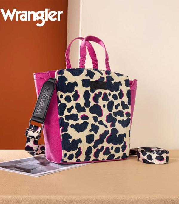 MONTANAWEST BAGS :: WESTERN PURSES :: Wholesale Wrangler Cow Print Tote Crossbody Bag