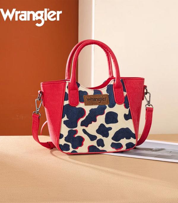 MONTANAWEST BAGS :: WESTERN PURSES :: Wholesale Wrangler Cow Print Mini Tote Crossbody 