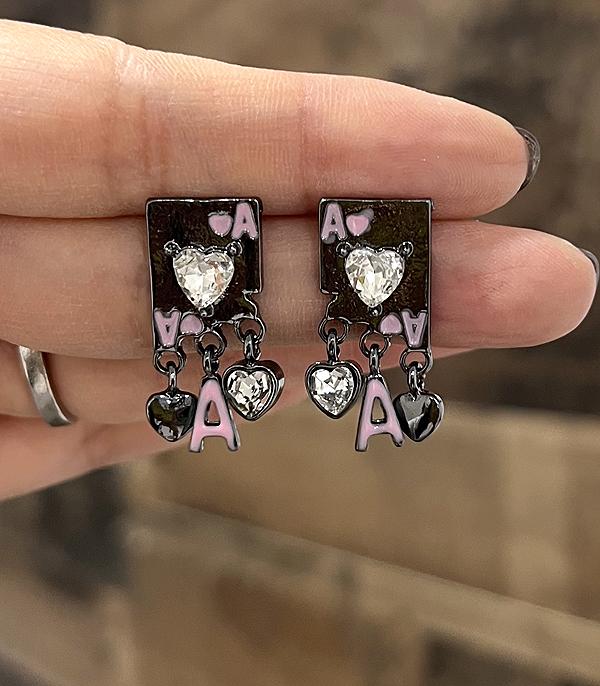 New Arrival :: Wholesale Tipi Brand Ace Card Earrings