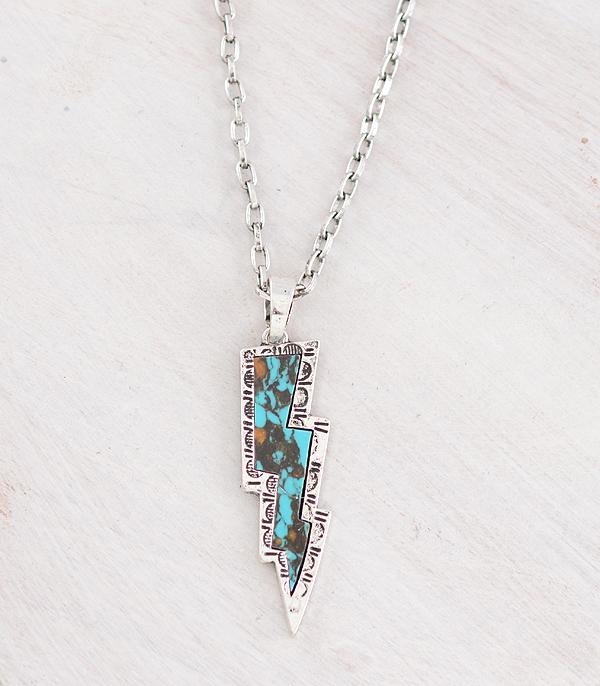NECKLACES :: WESTERN TREND :: Wholesale Western Turquoise Bolt Necklace