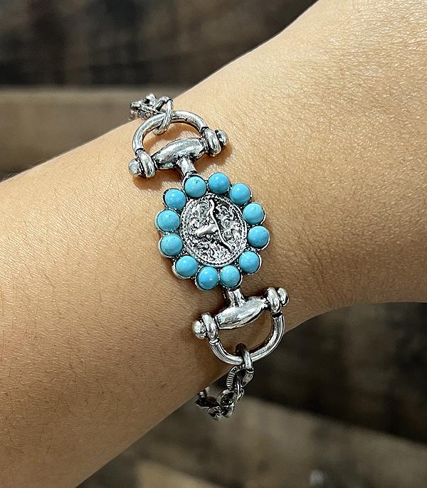 BRACELETS :: LINK :: Wholesale Western Concho Horsebit Bracelet