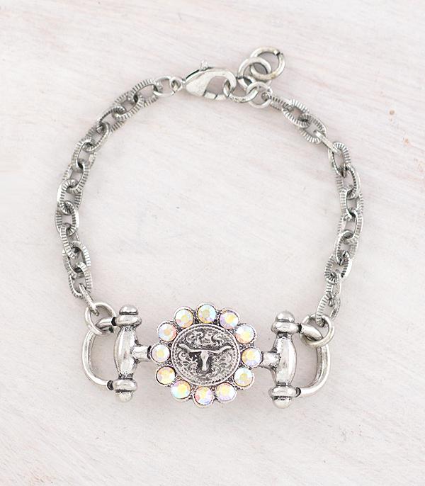 BRACELETS :: LINK :: Wholesale Western Horsebit Concho Bracelet
