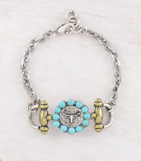 BRACELETS :: LINK :: Wholesale Western Concho Horsebit Bracelet