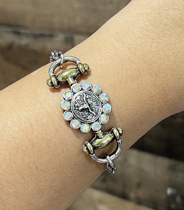 BRACELETS :: LINK :: Wholesale Western Concho Horsebit Bracelet