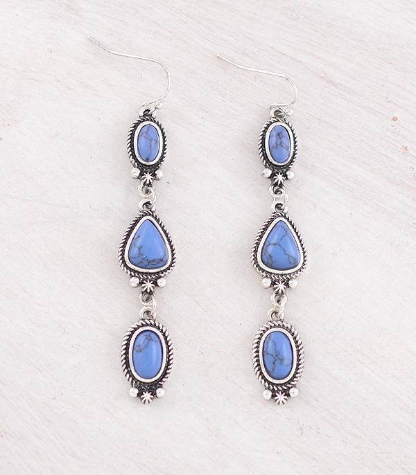 New Arrival :: Wholesale Western Lapis Drop Earrings