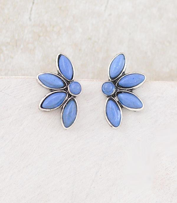 New Arrival :: Wholesale Western Lapis Semi Stone Earrings